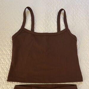 Weworewhat brown cropped tank